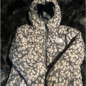 Girls North Face reversible puffer jacket